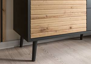 Sideboard FYNS Schwarz / Eiche Artisan Dekor