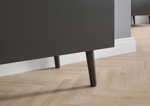 Beleuchtetes Sideboard ERNO Schwarz / Eiche Artisan Dekor