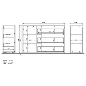 Sideboard Bastia 135 cm Steingrau