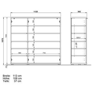 Schoenenkast Stanton 113 cm Grafiet