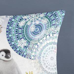 Parure en flanelle de coton Rachna Coton - Bleu clair - 140 x 200/220 cm + oreiller 70 x 60 cm