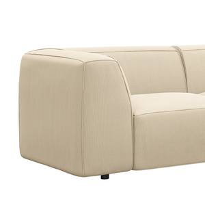 Hoekbank ALON met chaise longue Corduroy Snor: Beige - Longchair vooraanzicht rechts