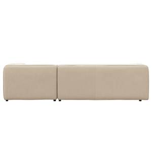 Ecksofa ALON mit Longchair Webstoff Saia: Beige - Longchair davorstehend rechts