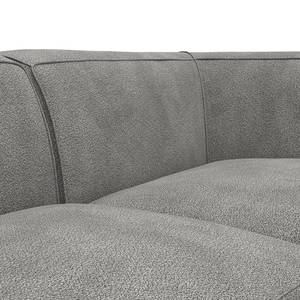 Canapé d’angle ALON avec méridienne Bouclé Tissu Bony: Gris - Méridienne courte à droite (vue de face)