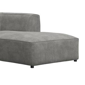 Hoekbank ALON met chaise longue Bouclé Stof Bony: Grijs - Longchair vooraanzicht rechts