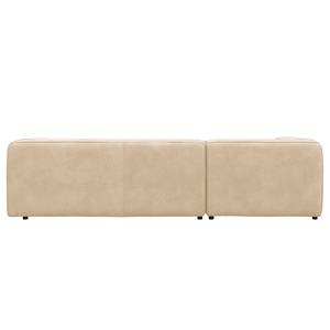 Hoekbank ALON met chaise longue Bouclé Stof Bony: Beige - Longchair vooraanzicht links