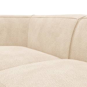 Hoekbank ALON met chaise longue Bouclé Stof Bony: Beige - Longchair vooraanzicht links