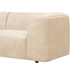 Divano angolare ALON con penisola Bouclé Tessuto Bony: beige - Longchair preimpostata a sinistra