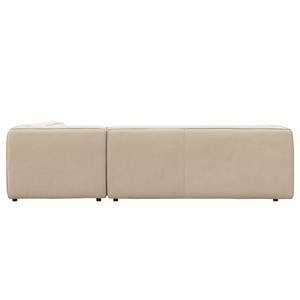 Ecksofa ALON mit Ottomane Webstoff Saia: Beige - Ottomane davorstehend rechts