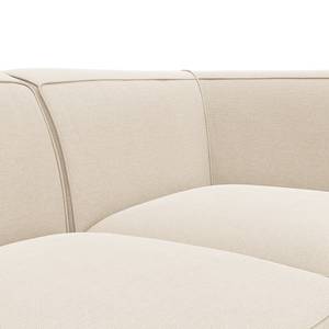 Ecksofa ALON mit Ottomane Webstoff Saia: Beige - Ottomane davorstehend rechts