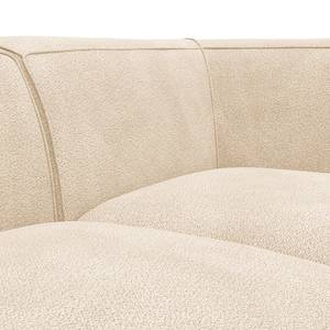 Ecksofa ALON mit Ottomane Bouclé Stoff Bony: Beige - Ottomane davorstehend rechts