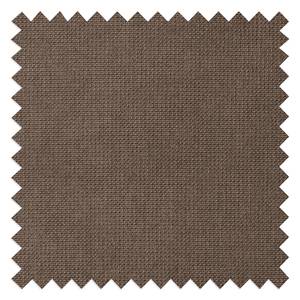 Ecksofa ALON mit Ottomane Webstoff Belana: Taupe - Ottomane davorstehend links