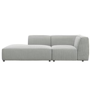 Chaise longue ALON Corduroy Snor: Grijs - Armleuning vooraanzicht rechts