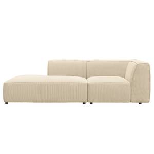 Chaise longue ALON Corduroy Snor: Beige - Armleuning vooraanzicht rechts