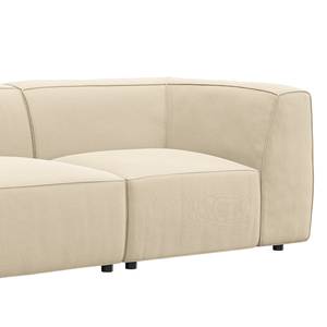 Chaise longue ALON Corduroy Snor: Beige - Armleuning vooraanzicht rechts