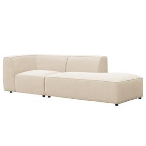 Chaise longue ALON Geweven stof Saia: Beige - Armleuning vooraanzicht links