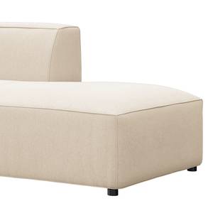 Chaise longue ALON Geweven stof Saia: Beige - Armleuning vooraanzicht links