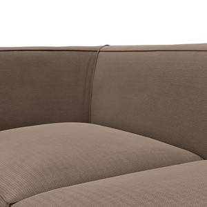 Chaise longue ALON Geweven stof Belana: Taupe - Armleuning vooraanzicht links