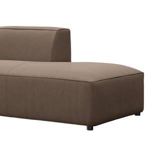 Chaise longue ALON Geweven stof Belana: Taupe - Armleuning vooraanzicht links