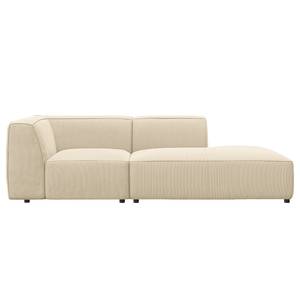 Chaise longue ALON Corduroy Snor: Beige - Armleuning vooraanzicht links