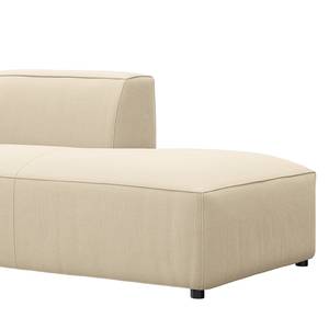 Chaise longue ALON Corduroy Snor: Beige - Armleuning vooraanzicht links