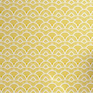 Papier peint Abstract Sun PVC - Jaune / Blanc - Hauteur : 90 cm