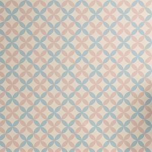 Papier peint Star PVC - Bleu layette / Saumon - Hauteur : 90 cm