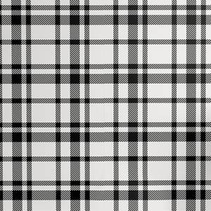 Papier peint Karo Plaid PVC - Noir / Blanc - Hauteur : 90 cm