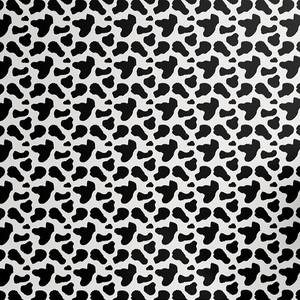 Tapete Cow Pattern PVC - Schwarz / Weiß - Höhe: 90 cm