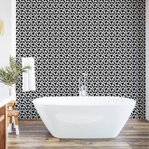 Behang Cow Pattern PVC - zwart/wit - Hoogte: 90 cm