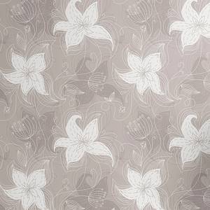 Papier peint Drawing Leaf PVC - Taupe / Blanc - Hauteur : 90 cm