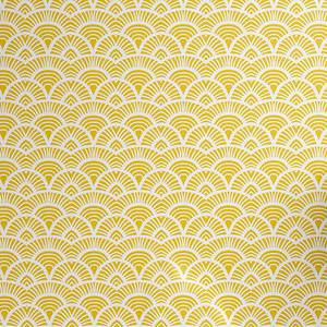 Papier peint Abstract Sun PVC - Jaune / Blanc - Hauteur : 180 cm