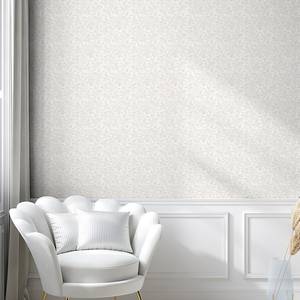 Papier peint Ivory PVC - Blanc / Crème - Hauteur : 180 cm