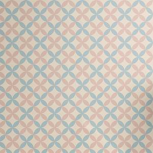 Papier peint Star PVC - Bleu layette / Saumon - Hauteur : 250 cm