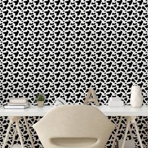 Papier peint Cow Pattern PVC - Noir / Blanc - Hauteur : 250 cm