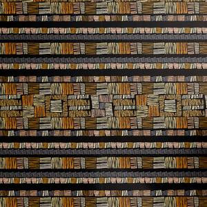 Papier peint African Style PVC - Noir / Marron - Hauteur : 250 cm