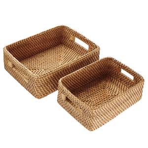 Cesto SALON rettangolare Rattan - Naturale - 17 x 23 cm