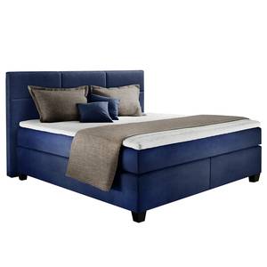 Boxspringbett Athena Dunkelblau - 200 x 200cm - H3 - Microfaser