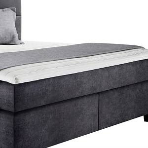 Boxspringbett Athena Anthrazit - 180 x 200cm - Doppelmatratze H2/H3 - Flachgewebe