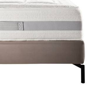 Letto boxspring Plata Fango - 160 x 200cm - Materasso doppio H3 H4 - Similpelle