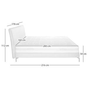 Letto boxspring Plata Fango - 160 x 200cm - Materasso doppio H3 H4 - Similpelle