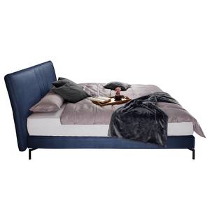 Boxspring Plata Donkerblauw - 160 x 200cm - Tweepersoonsmatras H2/H4 - Platweefsel