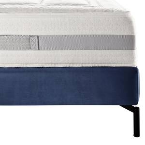 Letto boxspring Plata Blu scuro - 180 x 200cm - H3 - Tessuto piatto