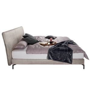 Lit boxspring Plata Crème - 160 x 200cm - D2 souple - Tissé à plat