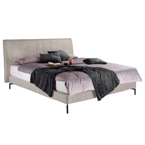 Boxspringbett Plata Creme - 160 x 200cm - Doppelmatratze H2/H4 - Flachgewebe