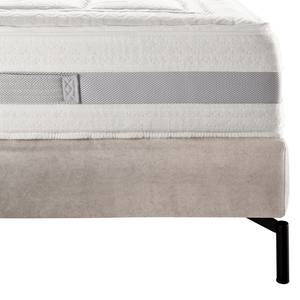 Lit boxspring Plata Crème - 160 x 200cm - Matelas double D2/D4 - Tissé à plat