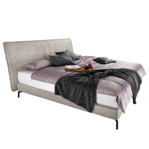 Lit boxspring Plata Crème - 180 x 200cm - D2 souple - Tissé à plat