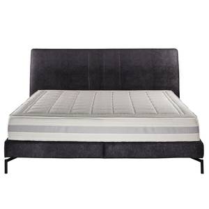 Lit boxspring Plata Anthracite - 160 x 200cm - D3 medium - Tissé à plat