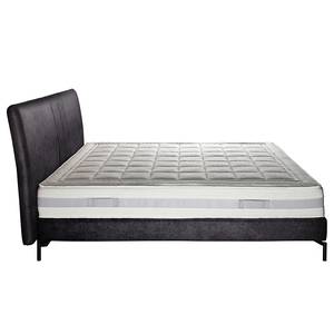 Lit boxspring Plata Anthracite - 160 x 200cm - D3 medium - Tissé à plat