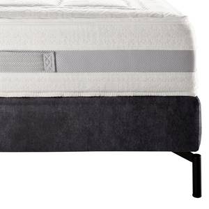 Lit boxspring Plata Anthracite - 160 x 200cm - Matelas double D3/D4 - Tissé à plat